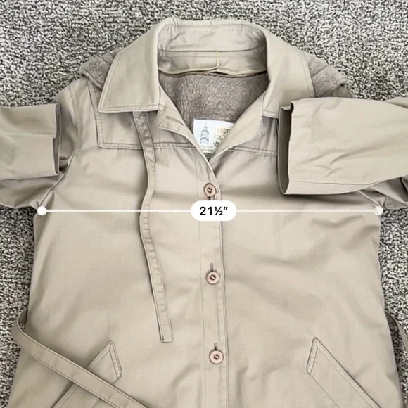 Vintage London Fog Mac Trench Coat - Size 14P - Old Money Light Academia Preppy - Picture 10 of 11